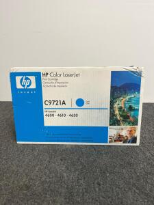 HP C9721A Cyan Toner Cartridge, Compatible with Color LaserJet 4600/4610/4650, 8,000 Page Yield $150 value