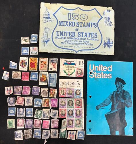 H.E. Harris 150 Mixed U.S. Stamps Collection, Commemoratives, Album Pages, 1930s&ndash;1975 #S-3A