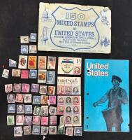 H.E. Harris 150 Mixed U.S. Stamps Collection, Commemoratives, Album Pages, 1930s&ndash;1975 #S-3A