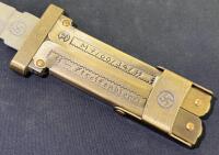 RZM SS Streifendienst Brass Switchblade Knife, M7/66/34/SS Marked, German WWII Style (German Replica Knife) - 2