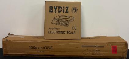 BYDIZ ACS-809C+T Electronic Price Computing Scale, 40 kg Capacity, Dual LCD Display, Rechargeable Battery & Heavy Duty Doormat