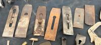Mixed Lot of 6 Block Planes, 11 Plane Irons, 3 Welding C-Clamps, Crosby Hook & Tools - 4