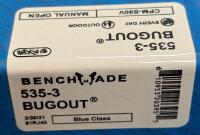 Benchmade 535-3 Bugout CPM-S90V Carbon Fiber 3.24" Blade AXIS Lock Blue Hardware Original Box - 9