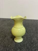Japanese Dragonware Tea Set with Moriage Dragons and Satsuma-Style Figures valued at $150, green brolin califonia vase valued at $40, and a Macoy yellow birds of paradise vase valued at $75 - 3