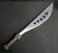 Large Knife/Cleaver 21" Stainless Steel Blade, Hardwood Handle, Holes for Easy Slicing