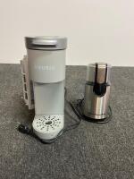 Keurig K-Slim Single-Serve Coffee Maker and KitchenAid BCG111 Blade Coffee Grinder (both turn on)