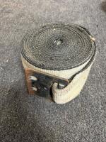 Set of 5 Heavy-Duty 4" x 27' Winch Straps with Flat Hooks &ndash; Polyester Webbing, Rusted Hooks - 5