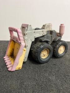 Tonka Pink & Yellow Heavy-Duty Front Loader Toy, Large Size, Rubber Tires, Metal Arms