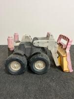 Tonka Pink & Yellow Heavy-Duty Front Loader Toy, Large Size, Rubber Tires, Metal Arms - 4