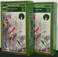 Large Lot Christmas Holiday Decor: 2x 400ct Lights, 3 Fleece Throws, Ornaments, Book, Plush - 2