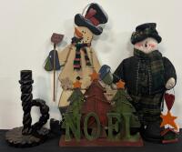 Large Lot Christmas Holiday Decor: 2x 400ct Lights, 3 Fleece Throws, Ornaments, Book, Plush - 3