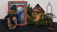 Large Lot Christmas Holiday Decor: 2x 400ct Lights, 3 Fleece Throws, Ornaments, Book, Plush - 4