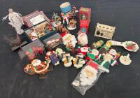 Large Lot Christmas Holiday Decor: 2x 400ct Lights, 3 Fleece Throws, Ornaments, Book, Plush - 6