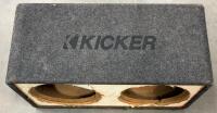 Kicker Dual Ported Subwoofer Box & Custom Dual Subwoofer Enclosure, Carpeted MDF - 2