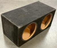 Kicker Dual Ported Subwoofer Box & Custom Dual Subwoofer Enclosure, Carpeted MDF - 8