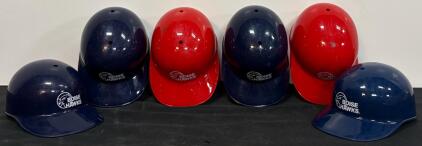 Boise Hawks Pepsi Dual-Branded Souvenir Baseball Helmets, Navy & Red, Lot of 6