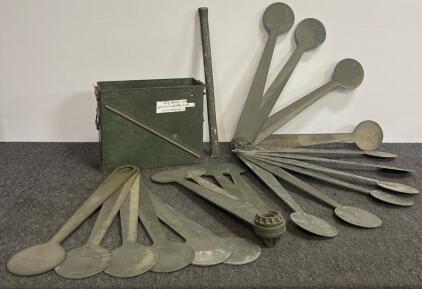 Military Field Wind Anemometer Kit with Metal Case and Multiple Paddles