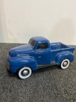 Official Ford F-1 Blue Ceramic Collectible Truck | Glazed Porcelain, 8&rdquo;, Classic Display Decor - 7