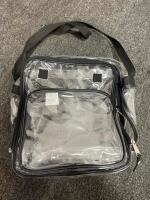 SeekTop Backpack, Patterned Cosmetic Bags, Clear Tote, Silverplated Goblets & Basket Lot - 10