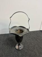 SeekTop Backpack, Patterned Cosmetic Bags, Clear Tote, Silverplated Goblets & Basket Lot - 13