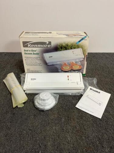 Kenmore Seal-n-Save 69024 Vacuum Sealer, 100W, 120V, White, Includes Accessories