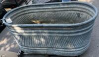 150 Gallon Galvanized Steel Livestock Water Trough with Float Valve, 60"x24"x24", RE 2241
