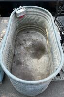 150 Gallon Galvanized Steel Livestock Water Trough with Float Valve, 60"x24"x24", RE 2241 - 2
