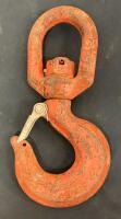 Mixed Industrial Lot: Lifting Hook, Steel Bracket, Railroad Rail & Spike, Resin Art Skull - 3