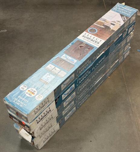(5) Boxes Select Surfaces Spill Defense Grand Canyon Laminate Flooring, 14mm Thick, 47.60" x 7.56" Planks