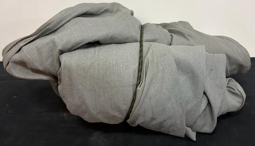 (2) Gray HDPE Shade Cloths, Approx 20 ft x 20 ft each, 70% UV Block, Sewn Edge, No Grommets