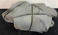 (2) Gray HDPE Shade Cloths, Approx 20 ft x 20 ft each, 70% UV Block, Sewn Edge, No Grommets - 3