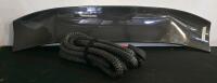 1" x 30' Kinetic Recovery Rope, 72,000 lb Break Strength, Abrasion Sleeve, Black/Red; Carbon Fiber Spoiler