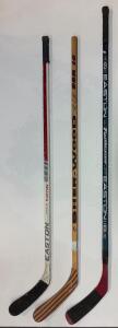 Easton MAKO M1 U87291 Composite, Sher-Wood DBM 10 Wood, Easton Typhoon MTX Hockey Sticks (3)