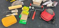 Assorted Home Improvement Tools Lot: Wooster Paint Tray, Anvil Float, Project Source Drop Cloth - 4