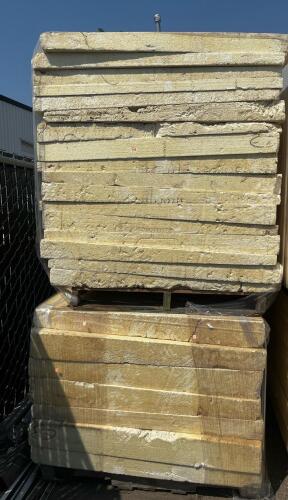 Pallet of Rigid Polyiso Foam Insulation Boards, 4x8 ft, 2-4 in Thick, 16 Boards, ~512 Sq Ft