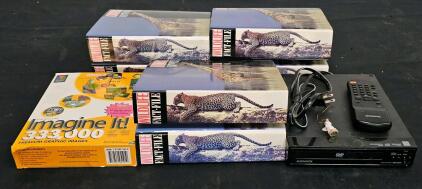 Wildlife Fact-File 5 Binder Set, Imagine It! 333,000, Magnavox MDV2100 Player (Tested and Functional), Angel Figurine