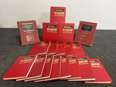 Vintage Popular Mechanics Do-It-Yourself Encyclopedia 16-Volume Set & Merrill Atlas of Roentgenographic Positions (2 Volumes)