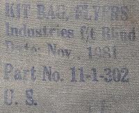 US Military Flyers Kit Bag 11-1-302, Industries for the Blind, 1981, Olive Drab Canvas, 24"x18"x13", Advanced Tether Ball Set in Box, Christmas Garland w/ Lights, Purple Garland, Christmas Angel, Christmas Bows - 2