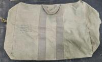 US Military Flyers Kit Bag 11-1-302, Industries for the Blind, 1981, Olive Drab Canvas, 24"x18"x13", Advanced Tether Ball Set in Box, Christmas Garland w/ Lights, Purple Garland, Christmas Angel, Christmas Bows - 3
