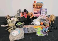 Large Lot Halloween & Autumn Decor - Skulls, Pumpkin Bowls, Candle Kits, Figurines, Crafts