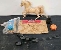 Large Lot Halloween & Autumn Decor - Skulls, Pumpkin Bowls, Candle Kits, Figurines, Crafts - 10