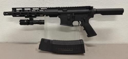 Anderson AM-15 AR Pistol 5.56mm, 10.5" Barrel, 60-Rd Mag, Tactical Light, Serial 18149648