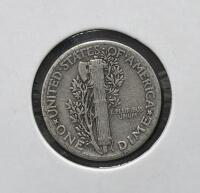1943 & 1944 Mercury Dime Pair, 90% Silver, Circulated, Philadelphia Mint, U.S. Coins - 3