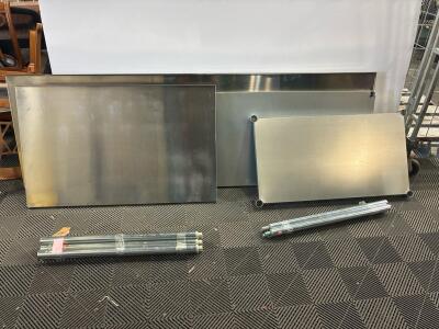 8ft Stainless Steel Work Table Components, Galvanized Steel Legs