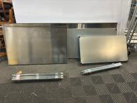 8ft Stainless Steel Work Table Components, Galvanized Steel Legs