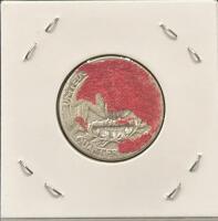 1947 Washington Quarter 90% Silver Coin, Heavy Reverse Paint Damage, 2x2 Flip Holder - 2