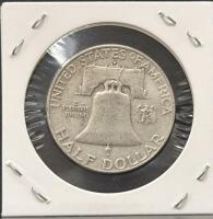 1962-D Franklin Half Dollar 90% Silver 50&cent; Coin, Denver Mint, Circulated - 2