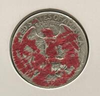 1944 Washington Quarter Silver 25&cent; &ndash; Circulated, Red Reverse Marking, In Cardboard Flip - 4