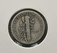 1937 & 1943 Mercury Dimes, 90% Silver, Philadelphia Mint, Adolph Weinman Design, Lot Of 2 - 3