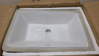 James Martin Vanities SNK-RCT-WHT Rectangular Ceramic Undermount Sink, 19.7" x 14" x 5.7"